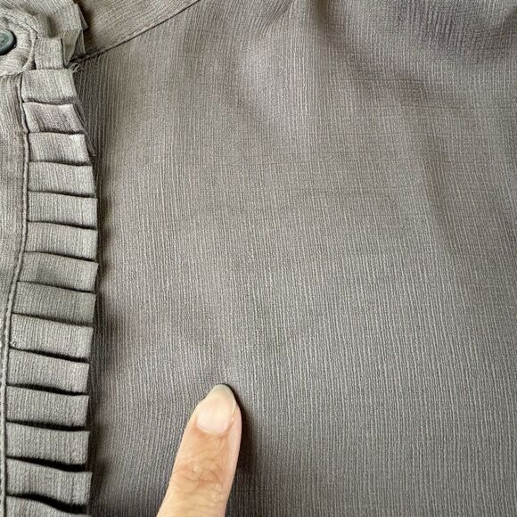 Banana Republic Accordion Ruffle Collar Shimmer Size Medium - Picture 8 of 14